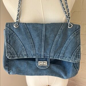 Blue Denim Shoulder Bag